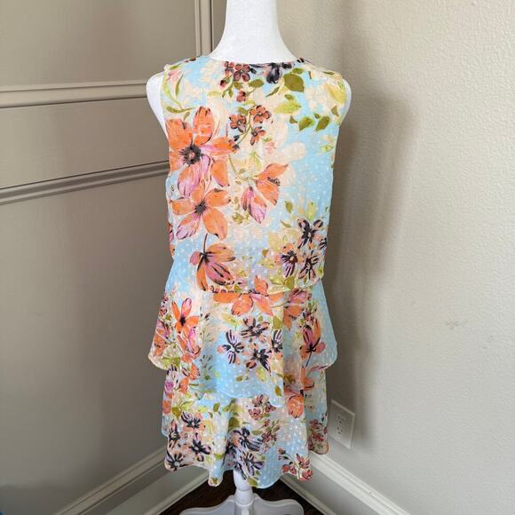 Donna Ricco New York Tired Floral Lined Dress Size 8 - Picture 3 of 5